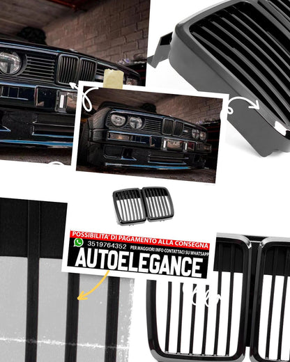 Griglia per reni griglia a ponte singola adatta per BMW Serie 3 E30 1982-1992