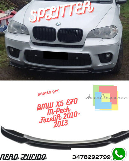 Front Splitter BMW X5 E70 M-Pack Facelift 2010-2013 With TÜV ABE 