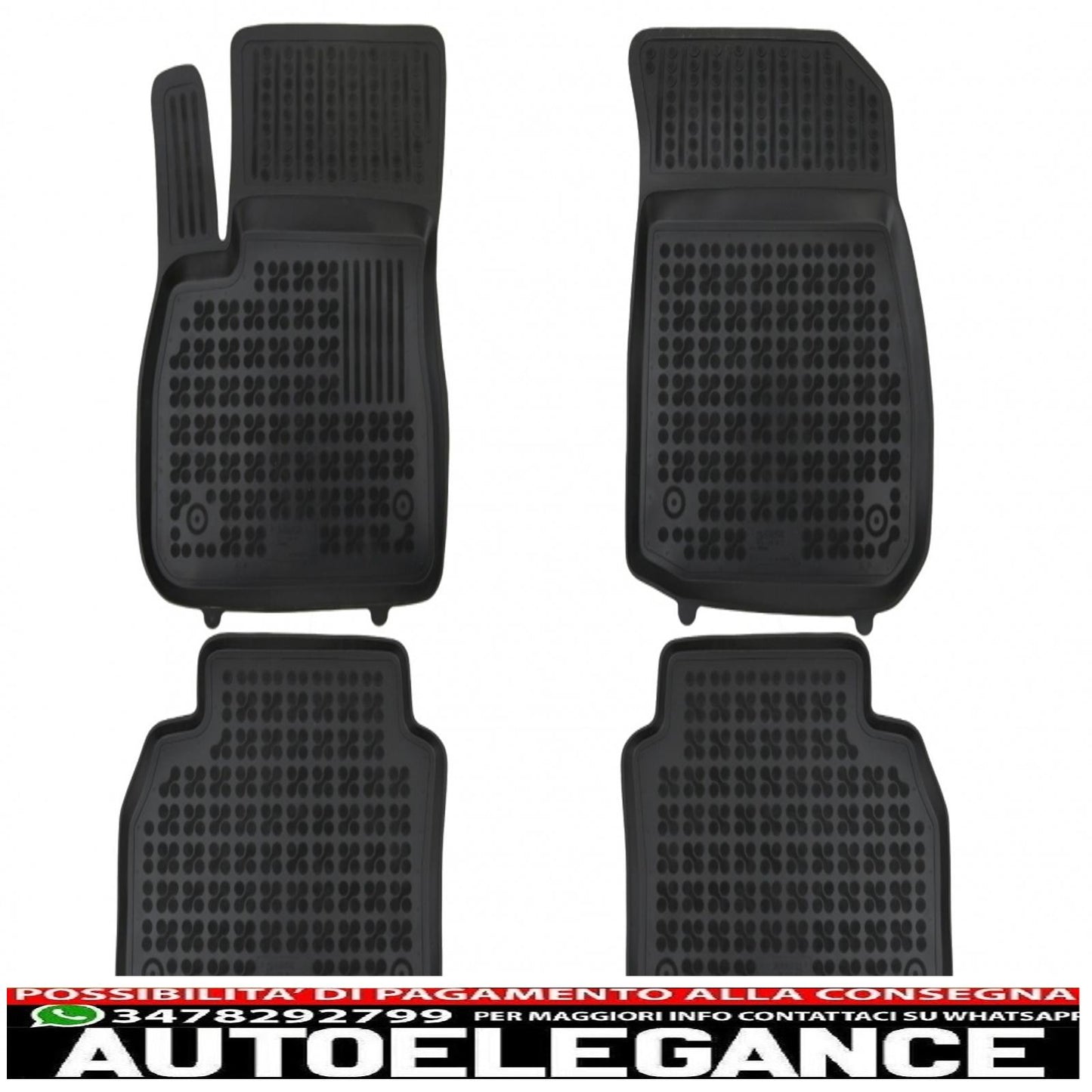 Black rubber mat suitable for opel insignia 2017 -