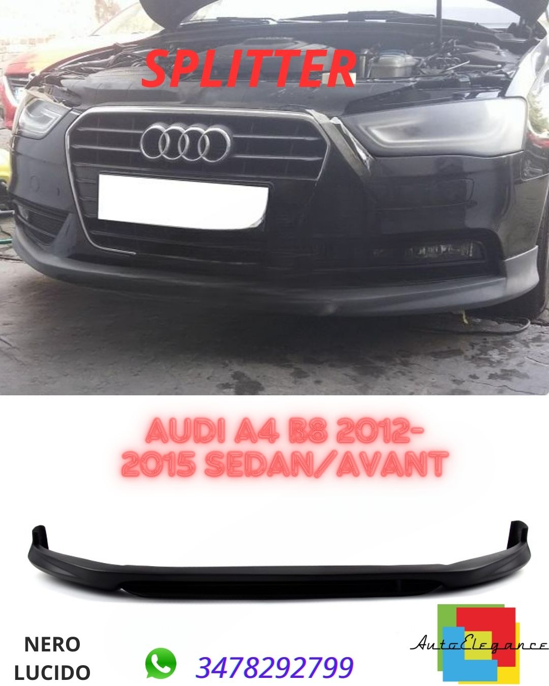 ✨✨SPLITTER SUITABLE FOR Audi A4 B8 2012-2015 Sedan/Avant ✨✨ 