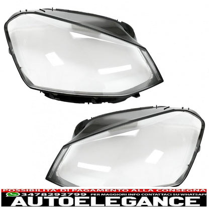 Occhiali per lenti fari adatti per vw golf 7 vii (2013-2017) trasparenti