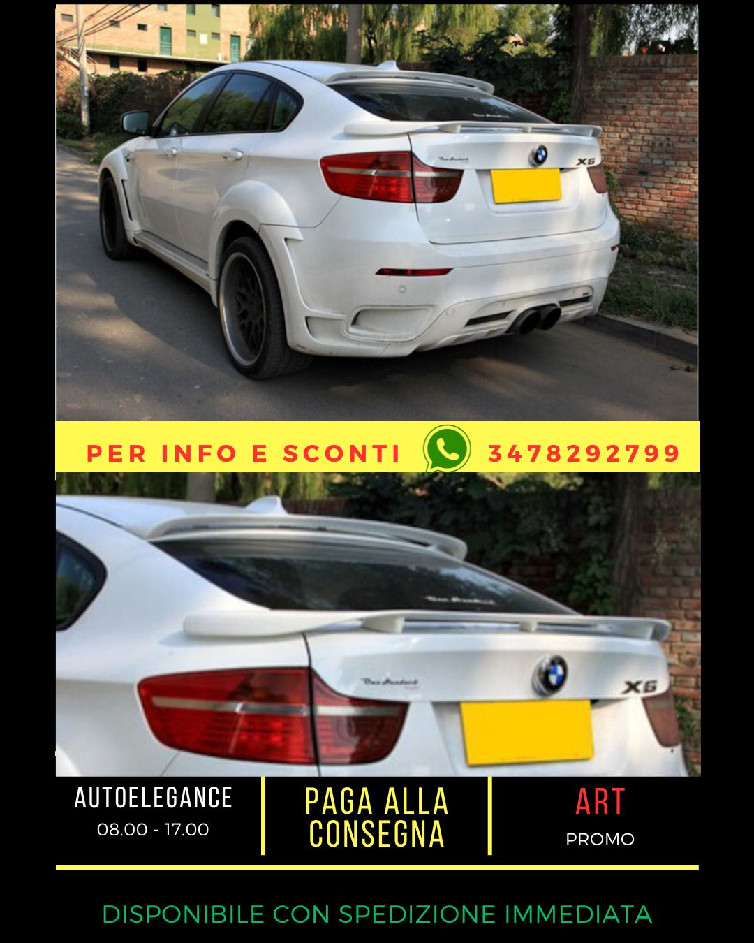 ✨GLOSSY BLACK SPOILER SUITABLE FOR BMW X6 E71 E72 2007-2014✨