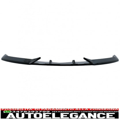 Front bumper additional spoiler suitable for BMW 3 Series E92 E93 (2006-2009) Coupe Cabrio Piano Black 