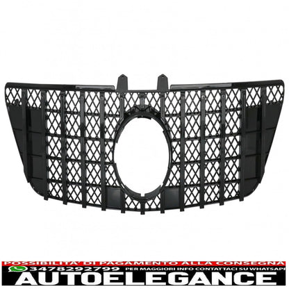 griglia anteriore centrale adatta per mercedes ml w164 facelift (07.2008-2011) gt-r design panamericana nera