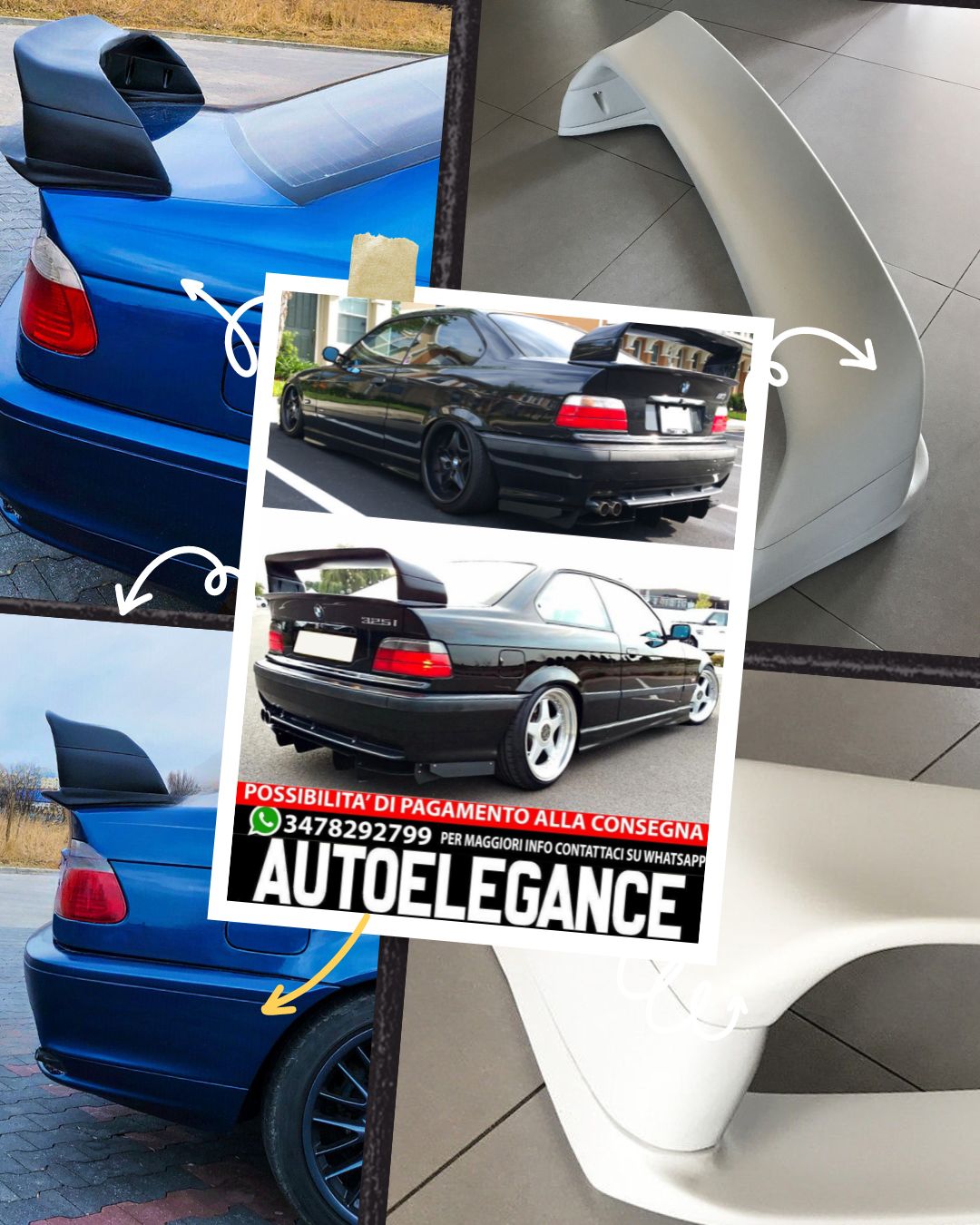 SPOILER suitable for BMW 3 SERIES E46 COUPÉ M3 GT CLASS 2 (1998-2006) 