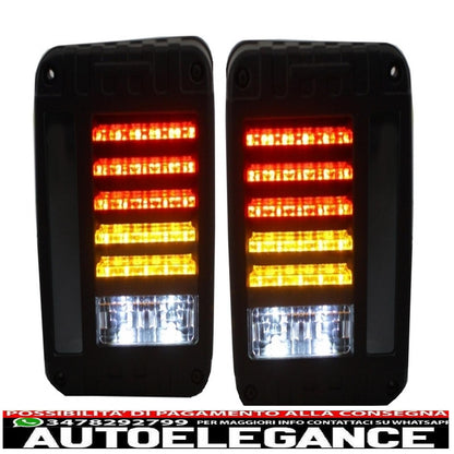 fanali posteriori full led adatti per jeep wrangler rubicon jk (2007-2017)
