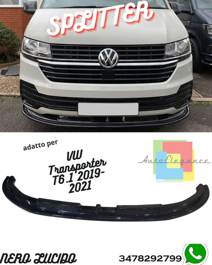 Splitter Anteriore VOLKSWAGEN Transporter T6.1 2019-2021 Con ABE TÜV