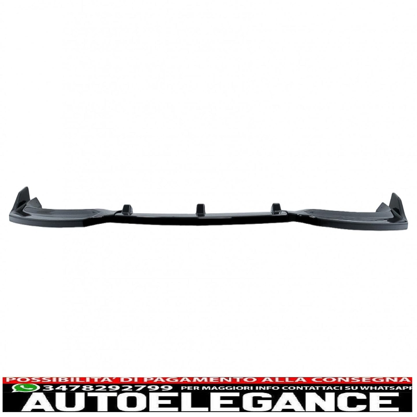 Front bumper additional spoiler suitable for audi a4 b9 8w sedan avant (2016-2018) piano black 