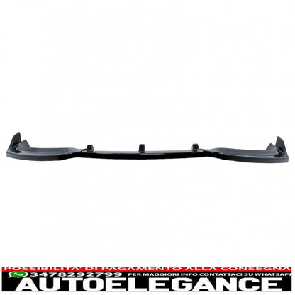Front bumper additional spoiler suitable for audi a4 b9 8w sedan avant (2016-2018) piano black 