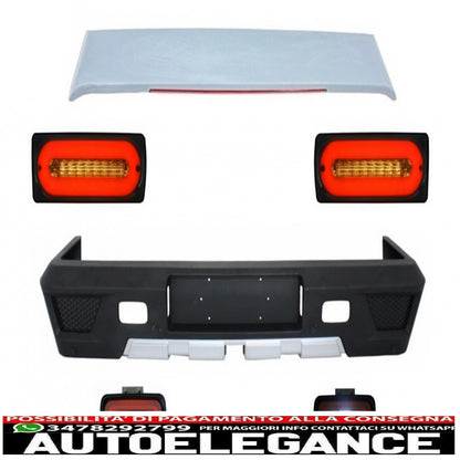 Spoiler sul tetto del paraurti posteriore adatto per mercedes benz classe g w463 (1989-2015) fanali posteriori a led barra luminosa e fendinebbia fumo