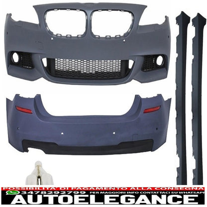 complete body kit suitable for bmw f11 5 series touring (station wagon, estate, avant) (2011-up) m-technik design with m-power exhaust silencer