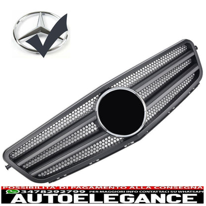 Griglia del radiatore sportiva per Mercedes W204 S204 nero opaco