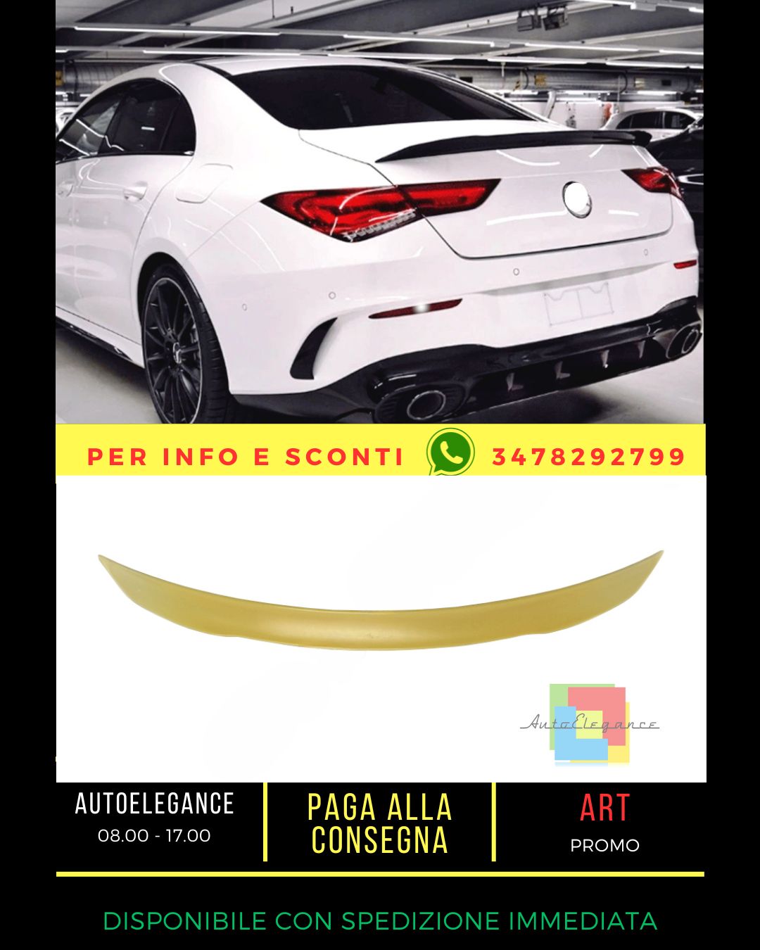 ✨SPOILER ADATTO PER Mercedes CLA C118 2019+ ✨