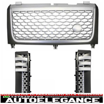 Central grille and side vents suitable for Land Rover Vogue III L322 (2002-2005) Silver Autobiography Supercharged Edition