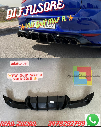 DIFFUSORE ADATTO PER ✨✨VW Golf Mk7 R 2013-2016 ✨✨