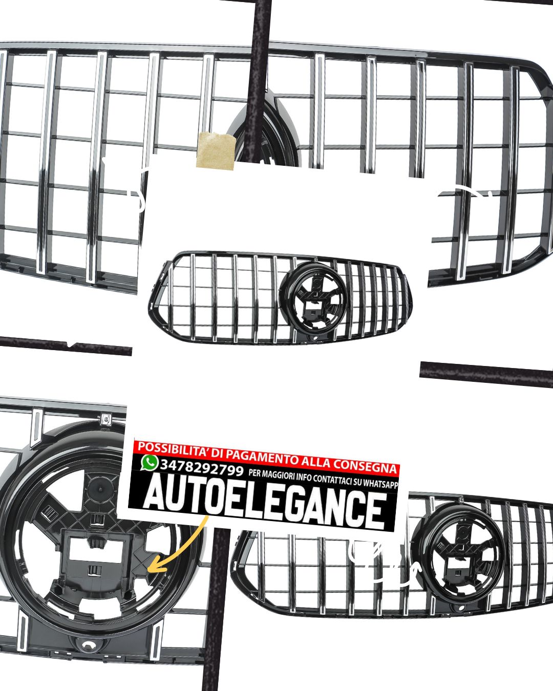 Griglia GT Panamericana adatta per Mercedes Classe GLE W167 V167 C167 cromata