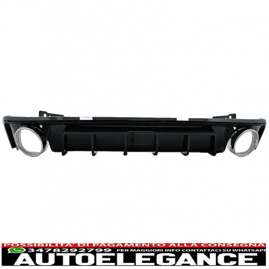Diffusore e terminali di scarico per paraurti posteriore adatti per audi a6 c8 4k avant berlina (2018-up) rs6 design pianoforte nero