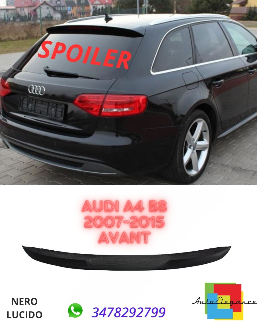 ✨SPOILER ADATTO PER Audi A4 B8 2007-2015 Avant✨