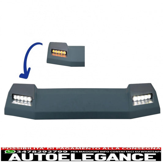 front roof spoiler suitable for mercedes g-class w463 (1989-2017) with dynamic led turn signals design 6x6
