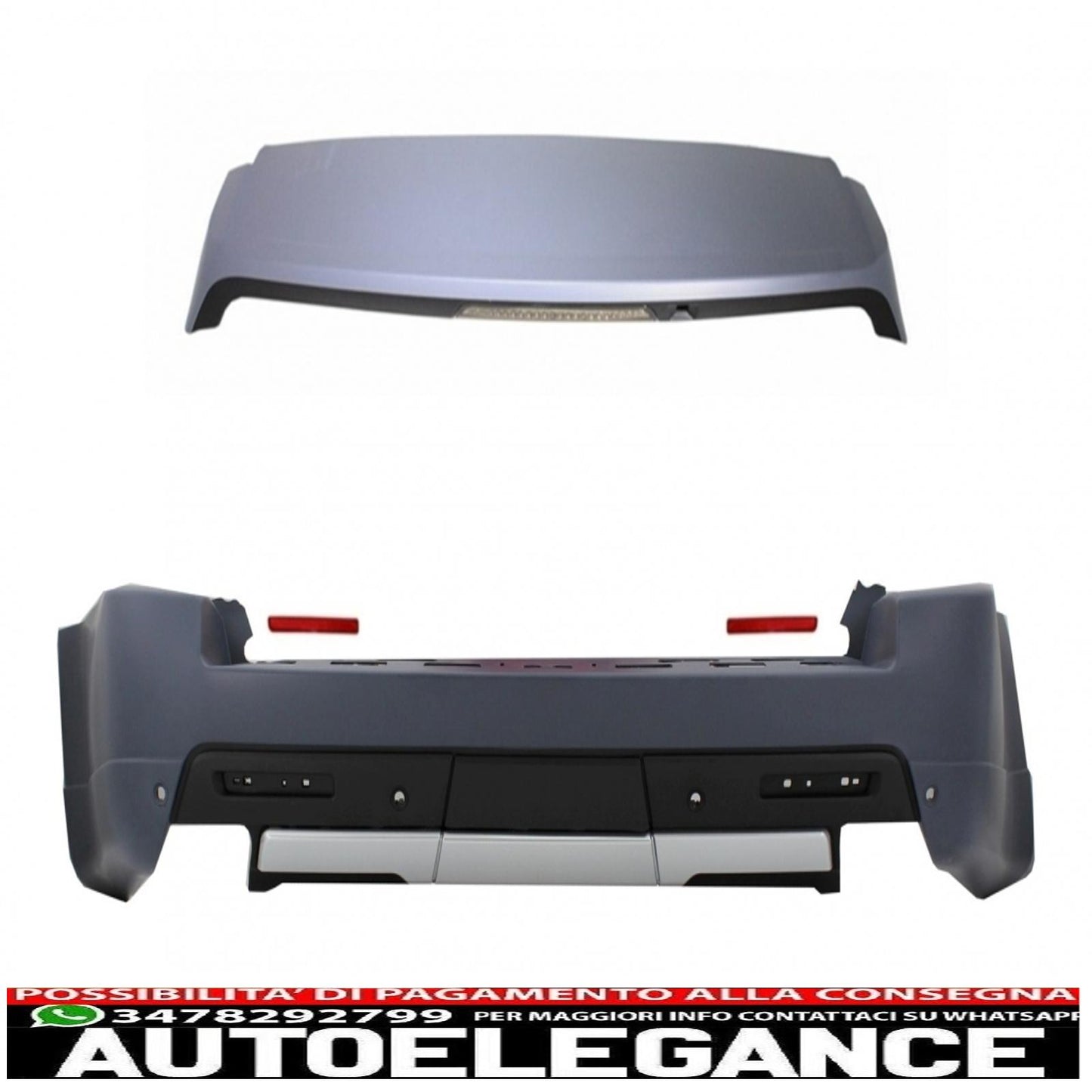 Rear Bumper with Roof Spoiler Suitable for Land Range Rover Sport L320 (2005-2009) Autobiography Design