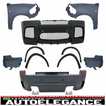 complete body kit with front fenders and chrome exhaust tips suitable for bmw x5 e70 (2007-2013) x5mm m design 