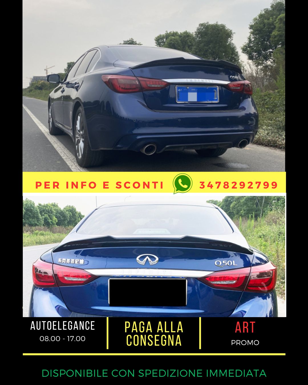 ✨SPOILER ADATTO PER Infiniti Q50 2013+✨