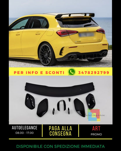 🔥SPOILER NERO LUCIDO adatto PER Mercedes A class W177 2018+ Hatchback🔥