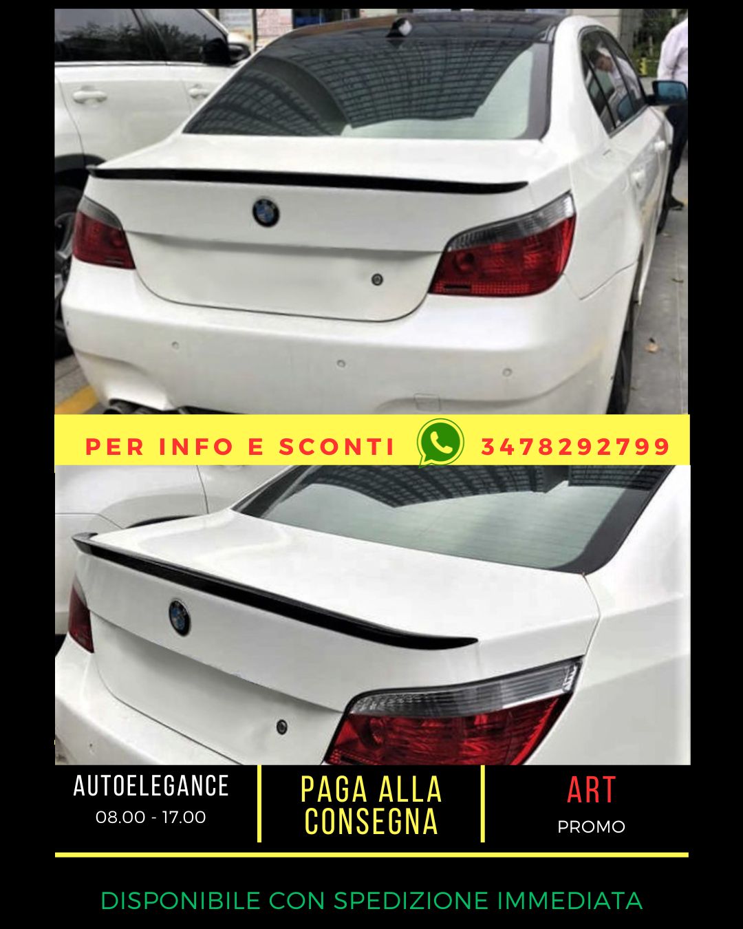 ✨GLOSSY BLACK SPOILER SUITABLE FOR BMW 5 E60 2003-2010 Sedan✨