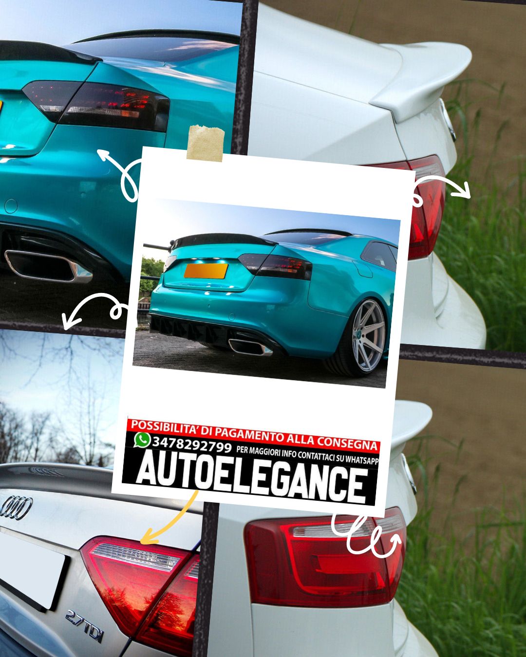 SPOILER ADATTO PER AUDI A5 COUPE ( 2007-2016 )