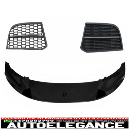 Front bumper spoiler lip suitable for bmw 5 series f10 f11 sedan touring (2011-2017) grilles m-performance sport m550 design