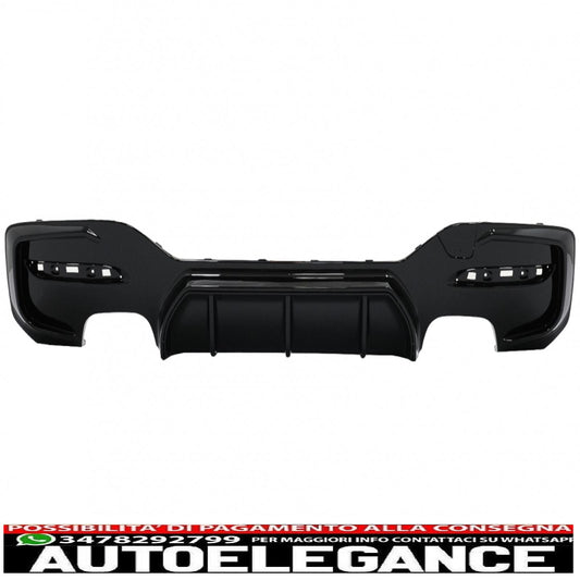 spoiler paraurti posteriore mantovana diffusore doppia doppia uscita adatto per bmw serie 1 f20 f21 lci (2015-2019) nero pianoforte