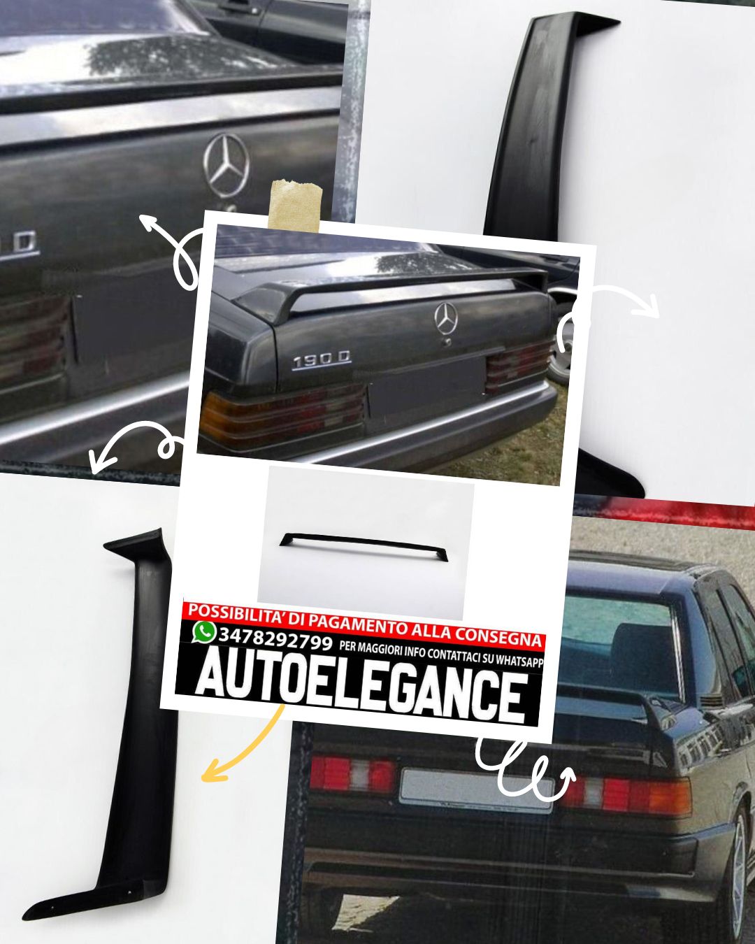 SPOILER suitable for Mercedes 190 W201 1982-1993
