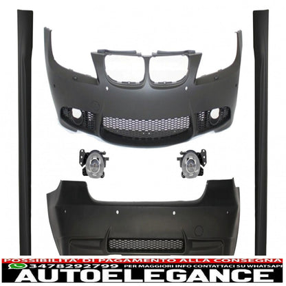 complete body kit suitable for bmw 3 series e90 lci facelift 2008-2011 m3 design with fog lights pdc 