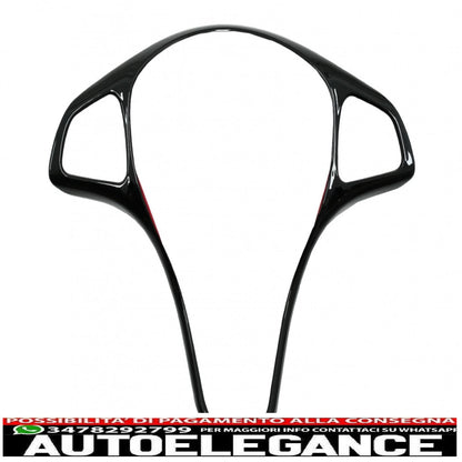 copertura del telaio del rivestimento dei pulsanti del volante dell'auto adatto per mercedes classe c w205 s205 (2014-2017) classe e w213 (2016-2017) classe glc x253 (2016-2017) nero pianoforte AUTOELEGANCERICAMBI