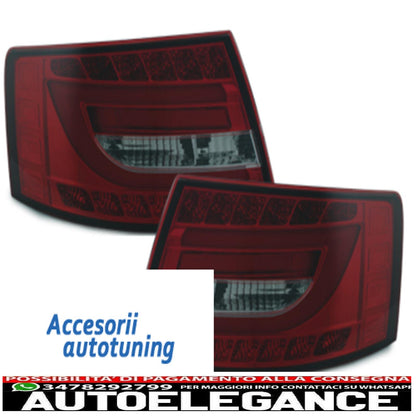 led rear lights suitable for audi a6 limousine 04-08 red/smoke