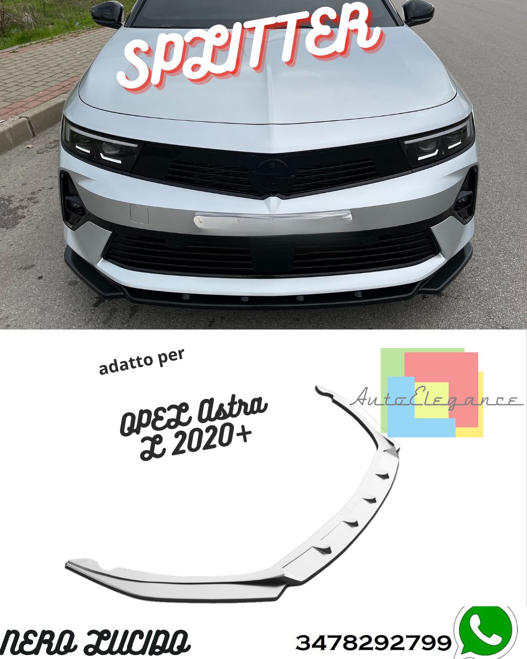 Front Splitter OPEL Astra L 2020+ With ABE TÜV 