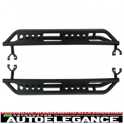 Running Boards Side Steps Nerf Bars Fit For Jeep Wrangler Rubicon JK (2007-2017) 4 Door Iron