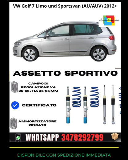🔥Sports suspension FOR VW Golf 7 Limo and Sportsvan (AU/AUV) 1.6 TDI 2012+🔥