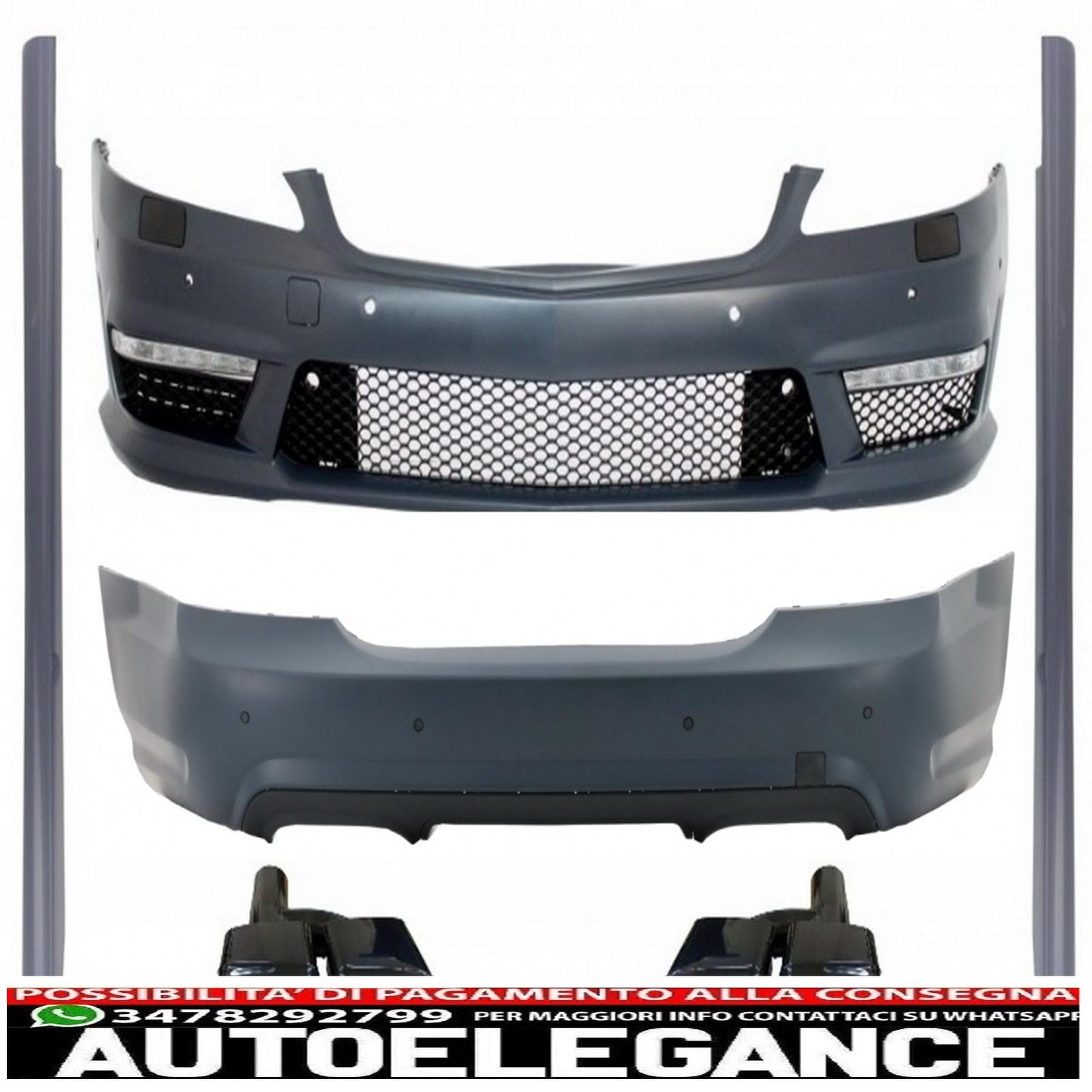 body kit suitable for mercedes benz w221 s class 2005-2011 s63 s65 a-design with exhaust tips black edition