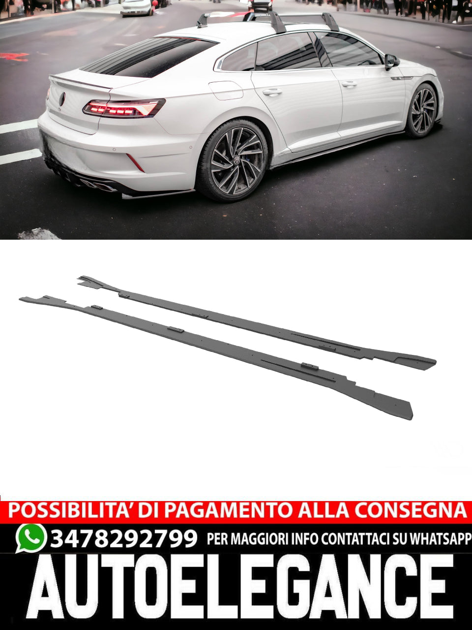 STREET PRO V.2 SIDE SKIRTS FOR VOLKSWAGEN ARTEON R/R-LINE FACELIFT 
