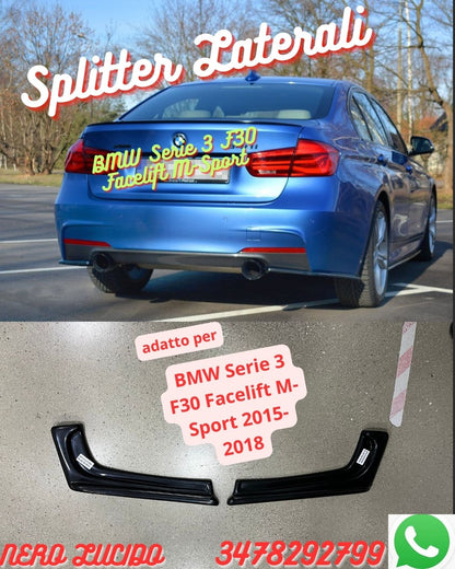✨Rear Side Splitters BMW 3 Series F30 Facelift M-Sport 2015-2018✨ 