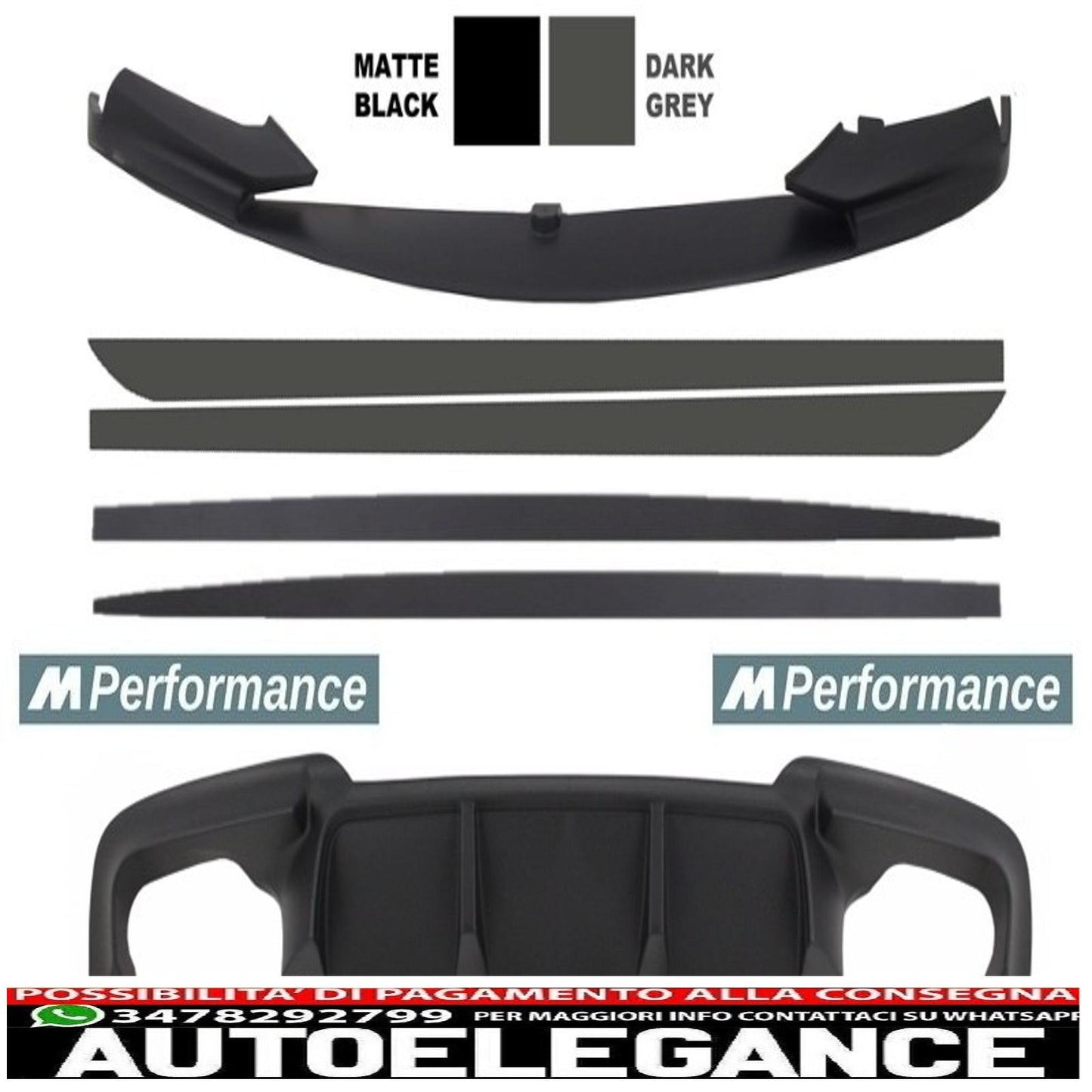 additional conversion kit extension to m-performance design suitable for bmw 5 series f10 f11 (2011-2017) sedan touring