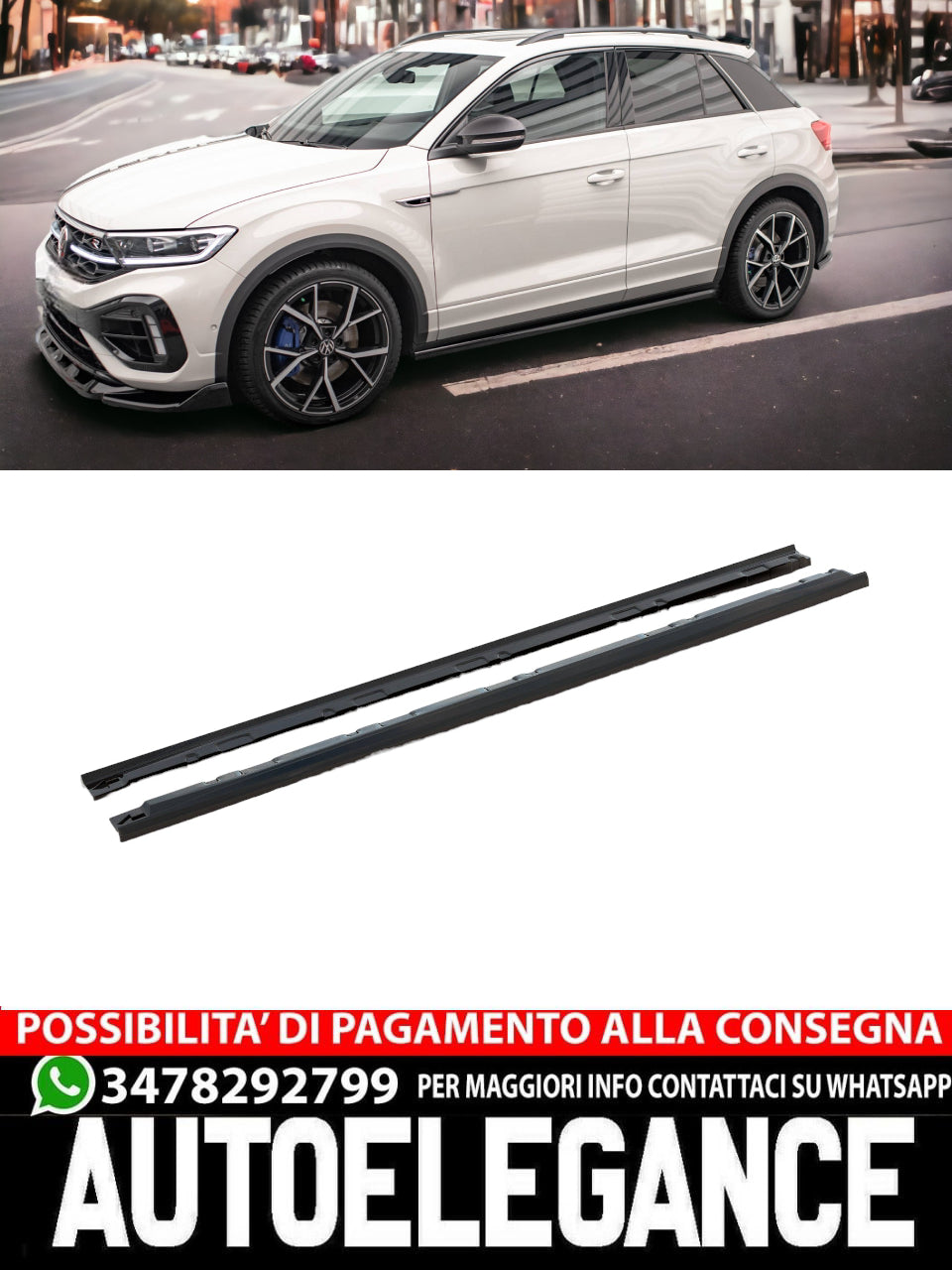 SIDE SKIRTS SUITABLE FOR VOLKSWAGEN T-ROC R / R-LINE MK1 FACELIFT 