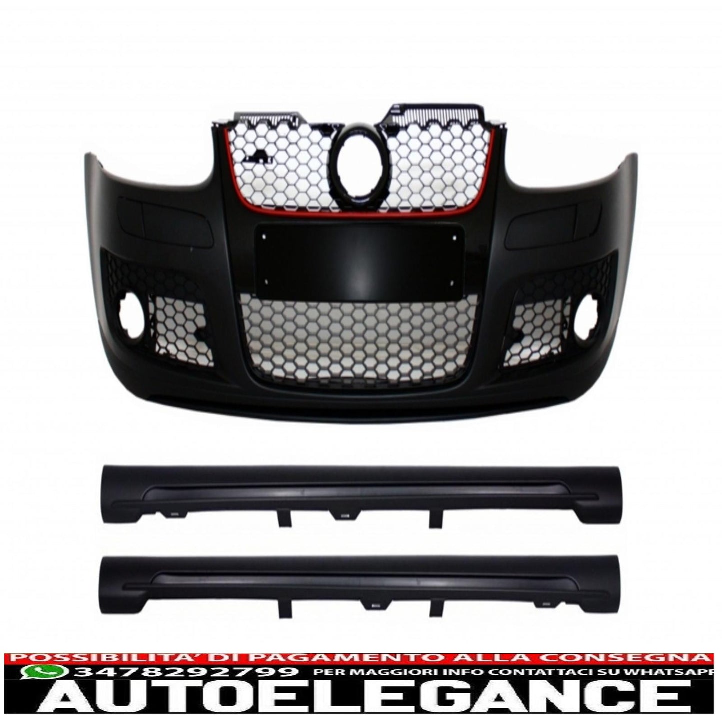 front bumper suitable for vw golf mk 5 v golf 5 (2003-2007) gti design with side skirts 