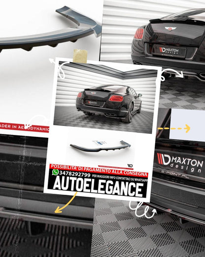 SPLITTER POSTERIORE CENTRALE (CON BARRE VERTICALI) compatibile per BENTLEY CONTINENTAL GT V8 S MK2