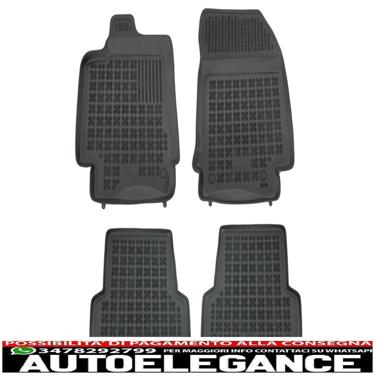 Black mat suitable for renault laguna iii 10/2007-2015