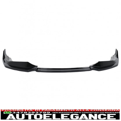 Front Bumper Spoiler Lip Fit For BMW 3 Series G20 Sedan G21 Touring (2018-2022) M Sport Piano Black 