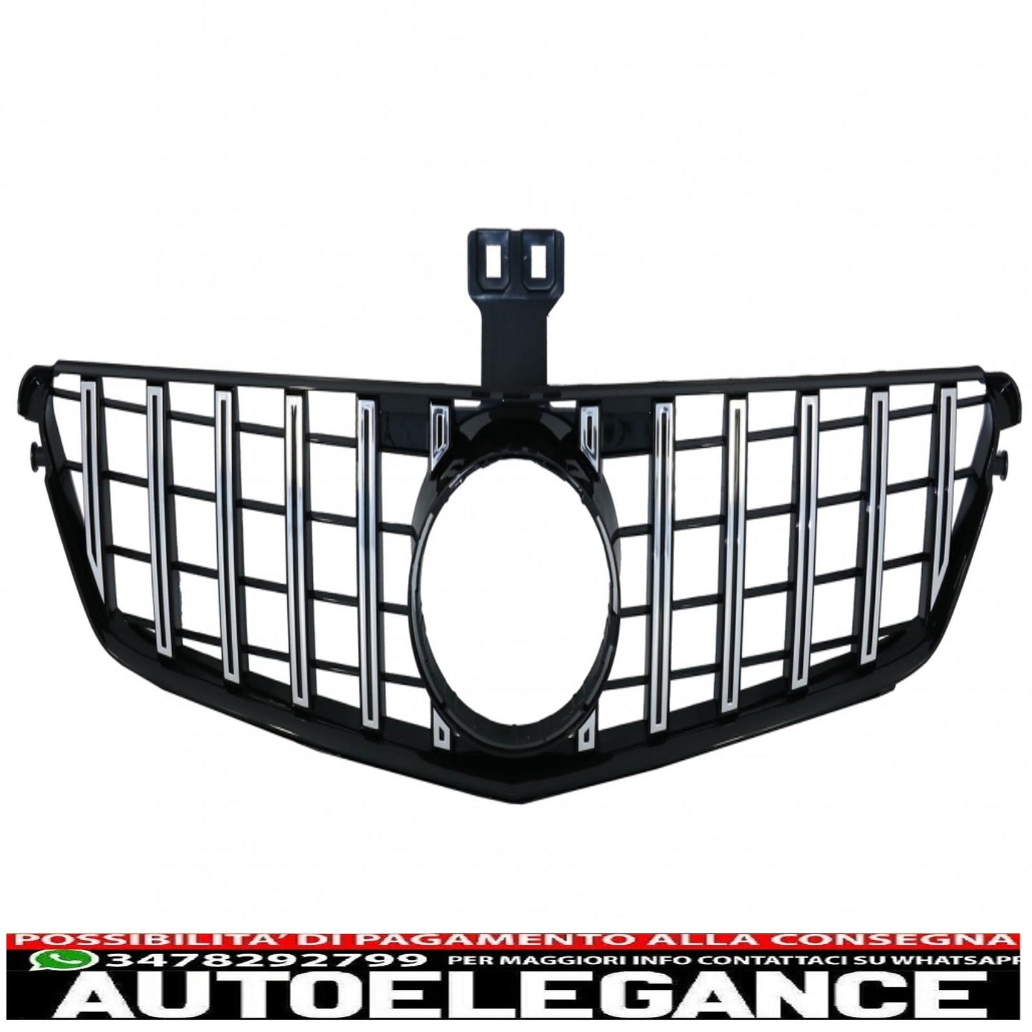 front grill suitable for mercedes c class w204 s204 limousine station wagon (2007-2014) gt-r design panamericana chrome