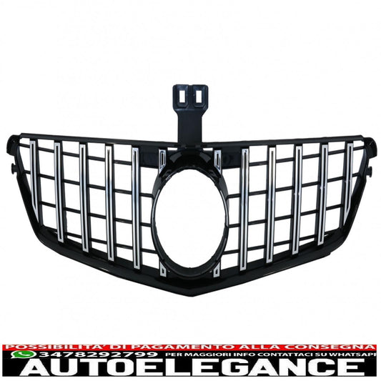 front grill suitable for mercedes c class w204 s204 limousine station wagon (2007-2014) gt-r design panamericana chrome