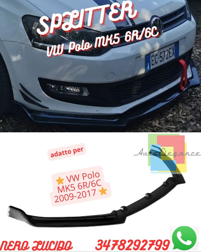 SPLITTER ADATTO PER ⭐⭐VW Polo MK5 6R/6C 2009-2017⭐⭐